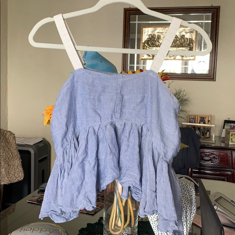 Free People tank top | size: XS | Blue and white